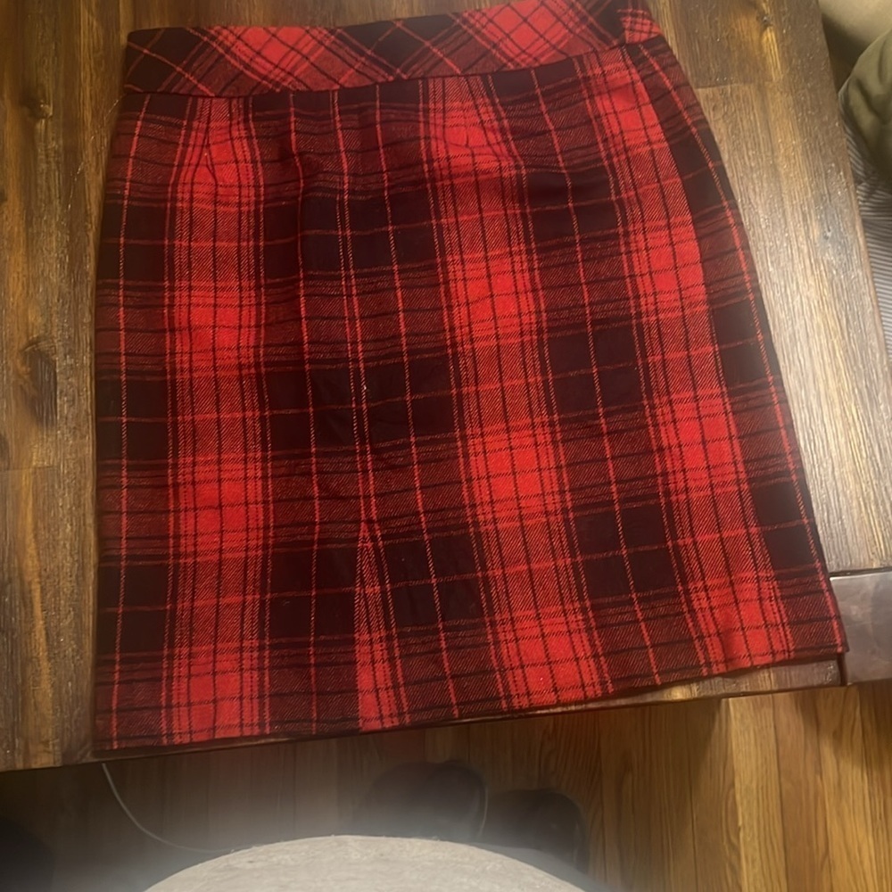 Eddie Bauer Plaid Pencil Skirt.